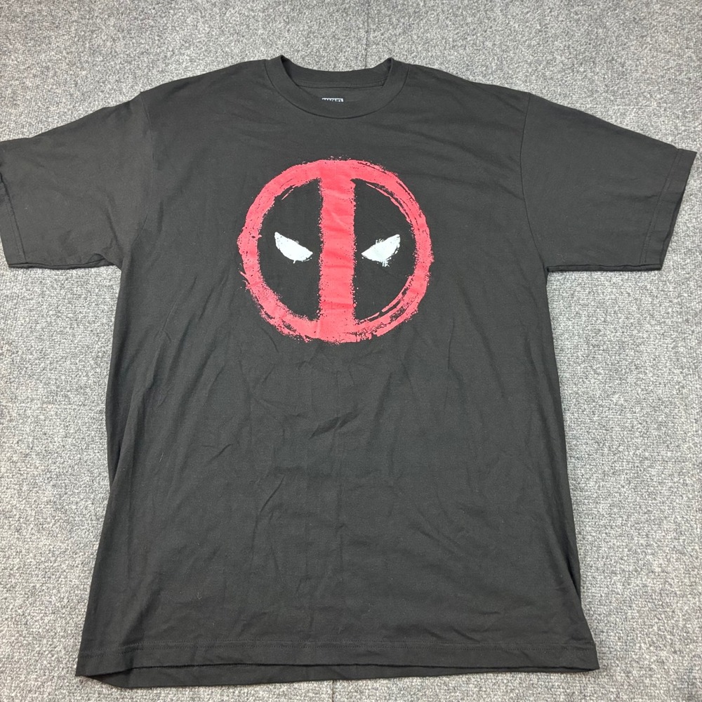 Marvel Deadpool Logo Graphic T-Shirt Black Mens 2XLT Tall Short Sleeve Tee